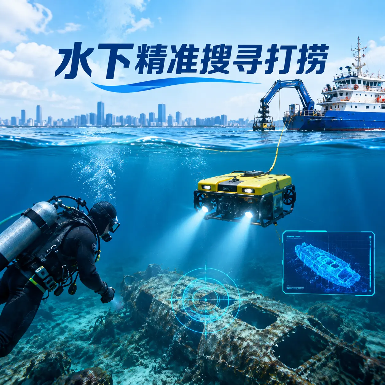 微山水下精准搜寻打捞